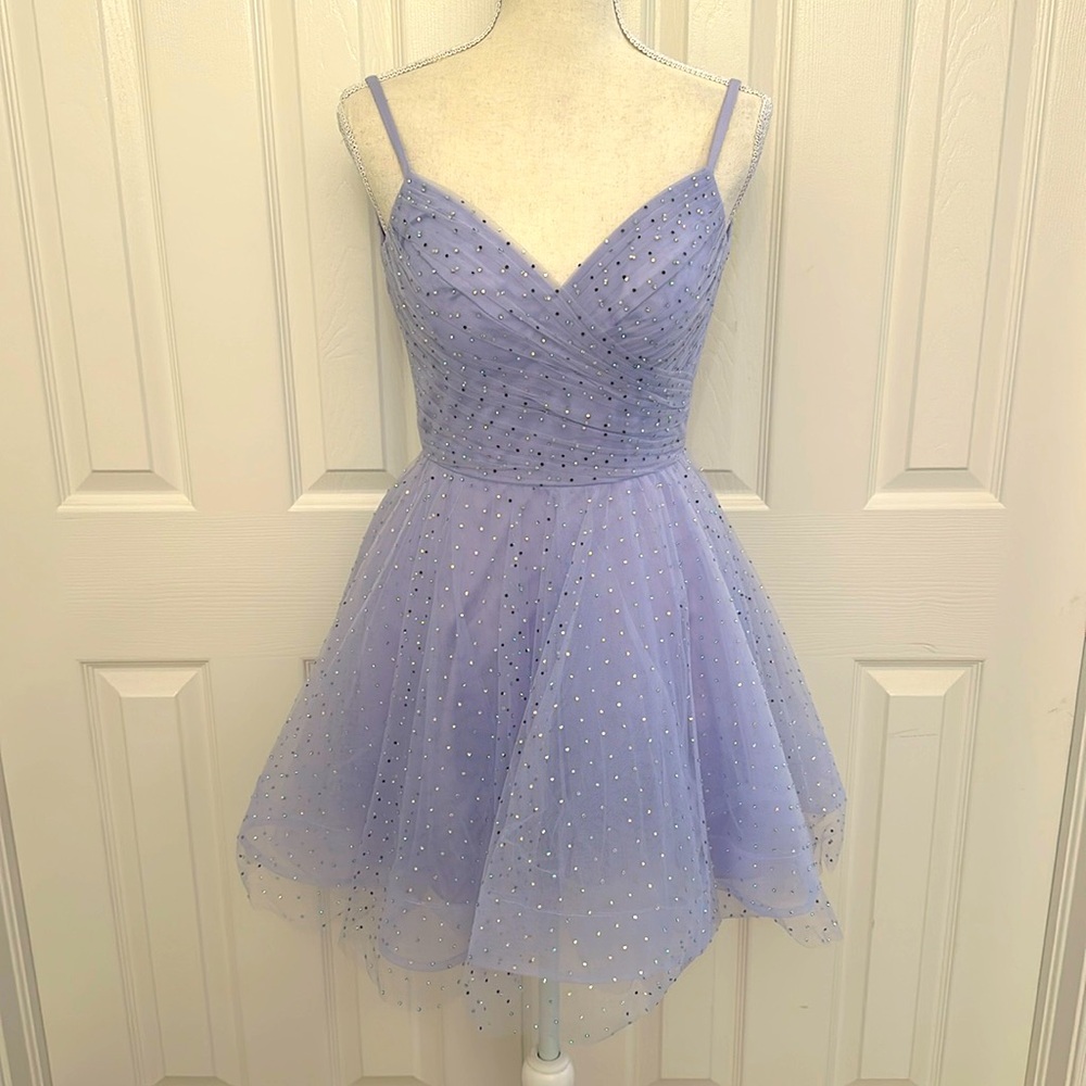 Worn 1x for 30 minutes. Pageant designer cocktail dress. Size 0 fits like XXS